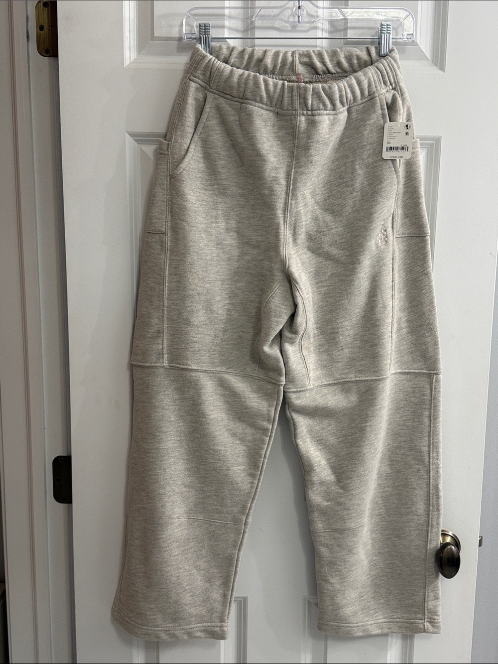 Free People Heather Grey Cozy Track Joggers NWT
